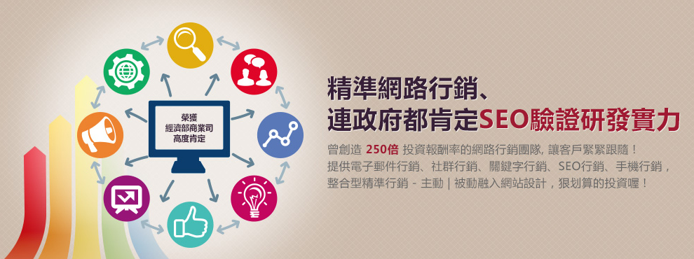 精準網路行銷、連政府都肯定SEO驗證研發實力